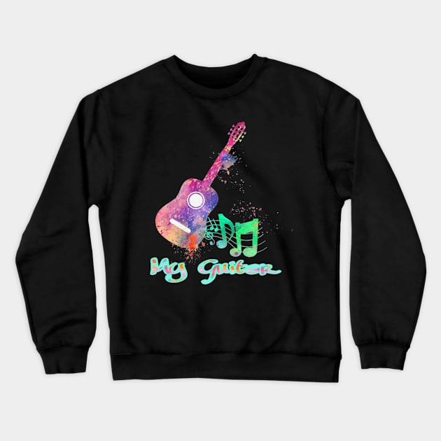 My guitar Crewneck Sweatshirt by Sing_gelem